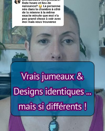 Vrais jumeaux & Designs identiques ;;; mais si différents !