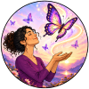 personne avec un papillon qui s'envole de ses mains